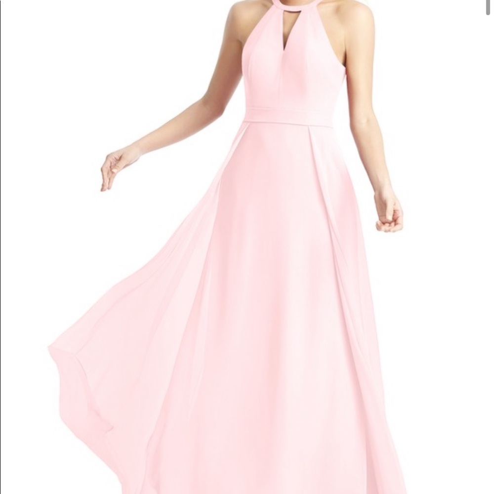 Azazie bridesmaid dress blushing pink